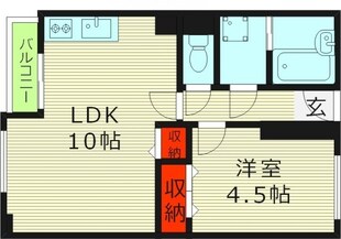 都島岡本マンションの物件間取画像